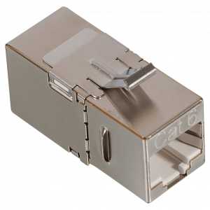 Повторитель портов RJ-45, экранированный, 90 градусов, кат.6, формата Keystone